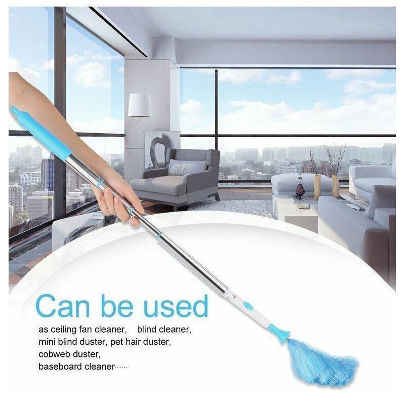 Kalsten | 360° rotating electric spin duster motorized dust cloth with 2 brushes