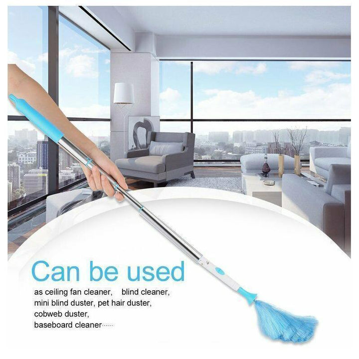 Kalsten | 360° rotating electric spin duster motorized dust cloth with 2 brushes
