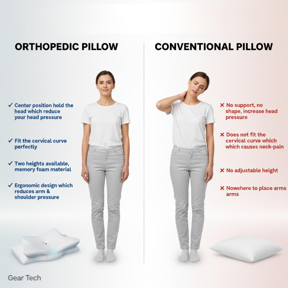 Anti-Snore Memory Foam Pillow