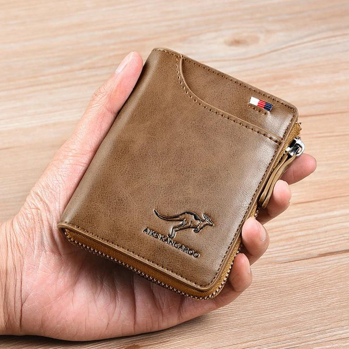 Men’s RFID Leather Zip Wallet