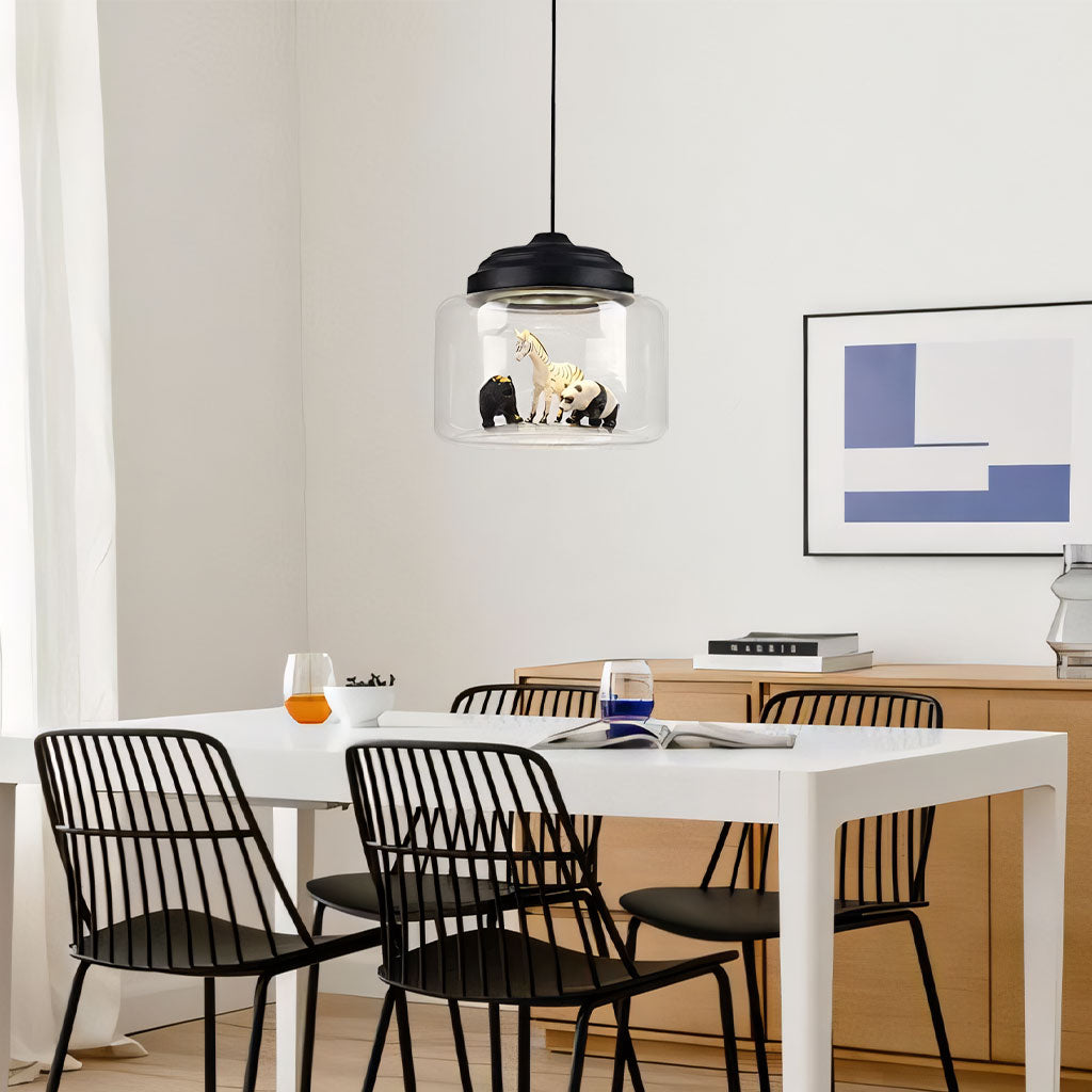 Pendant Light Glass 8.7 in Children’s Room Decorative Ceiling Lamp Whimsical Animal Theme Playful Lighting | Kalsten