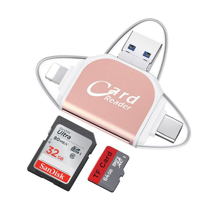 4-in-1 universal multiport SD TF card reader | Kalsten