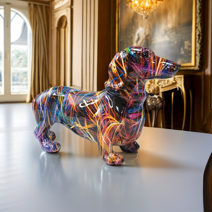 Kalsten | Dachshund Delight – Colorful Dachshund Sculpture for a Playful Atmosphere in Your Home