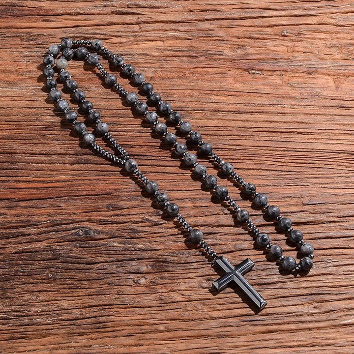 Kalsten | Orion Spiritual Necklace with Tiger Eye & Lapis Lazuli – Men's Rosary
