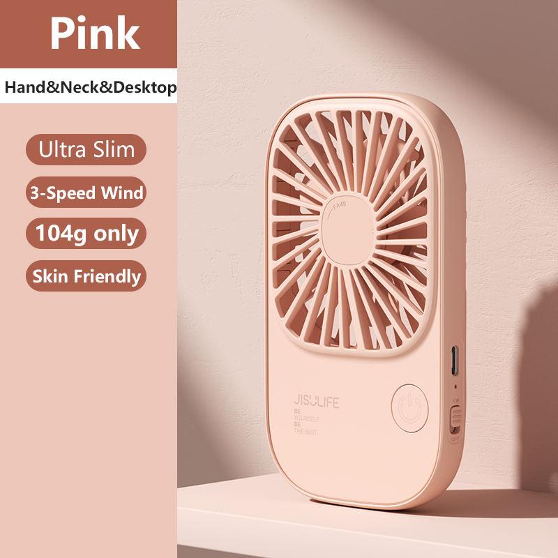 Mini Handheld USB Rechargeable Fan with 3 Speeds, Portable Lash Fan & Desk Stand | Kalsten