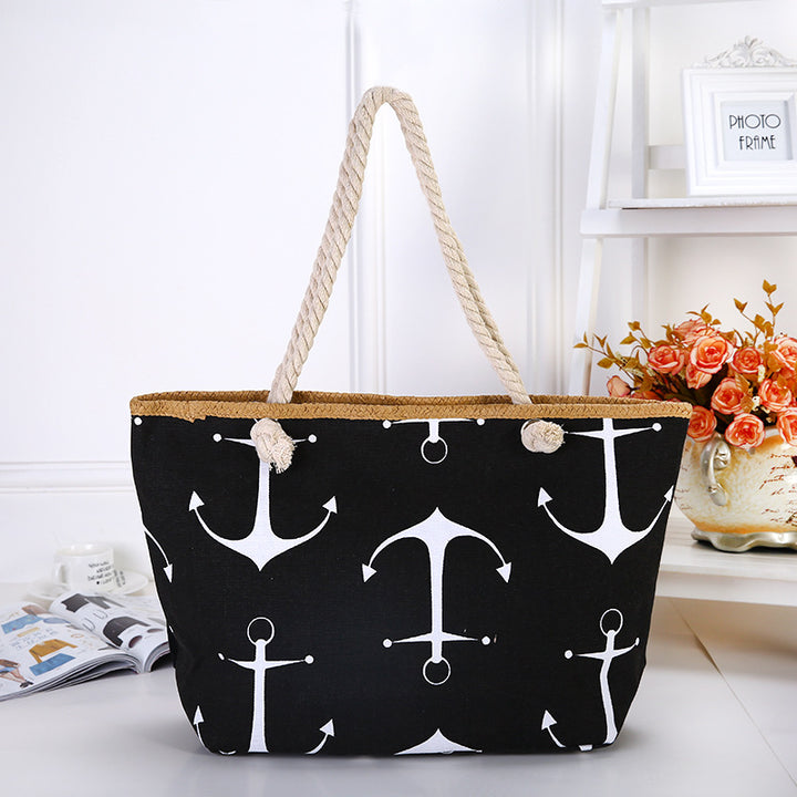 Large sailcloth bag with maritime anchor design Kalsten