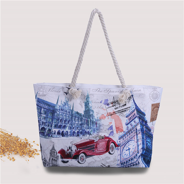Large beach bag with nostalgic Paris motif Kalsten