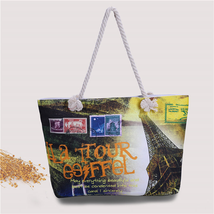 Beach bag in urban postcard design Kalsten