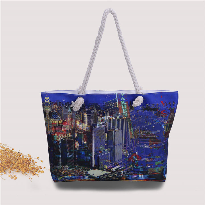 Large beach bag with nostalgic Paris motif Kalsten