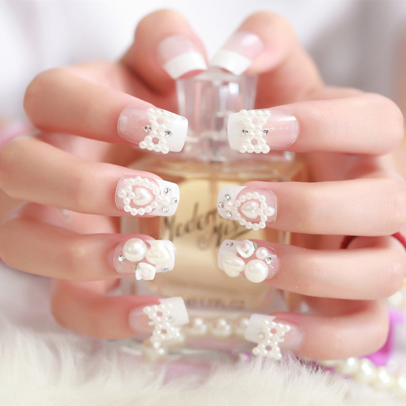 Glamorous Rhinestone-Embellished Press-On Nail Tips