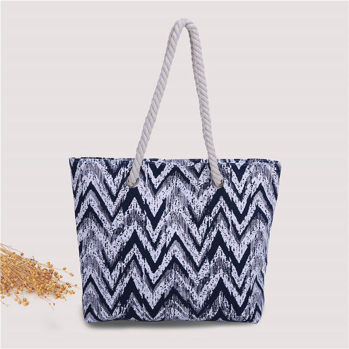 Spacious bag with maritime pattern Kalsten