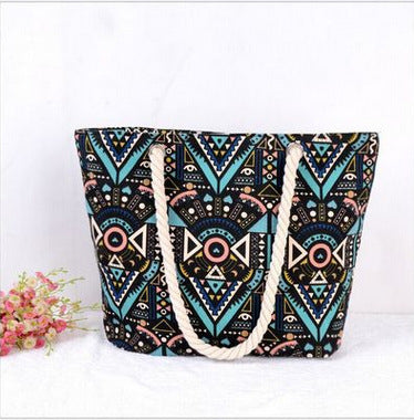 Large beach bag with ethnic pattern Kalsten