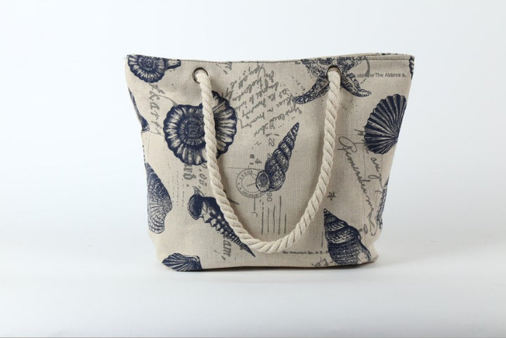 Beach bag in maritime design with sturdy rope handles Kalsten