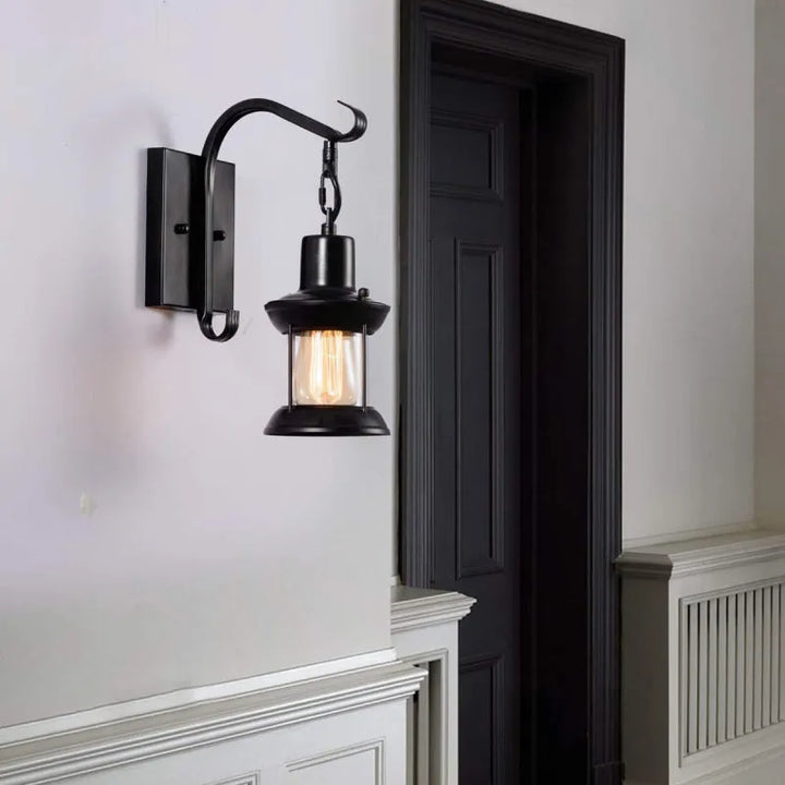 Vintage Glass Shade Wall Lamp Kalsten