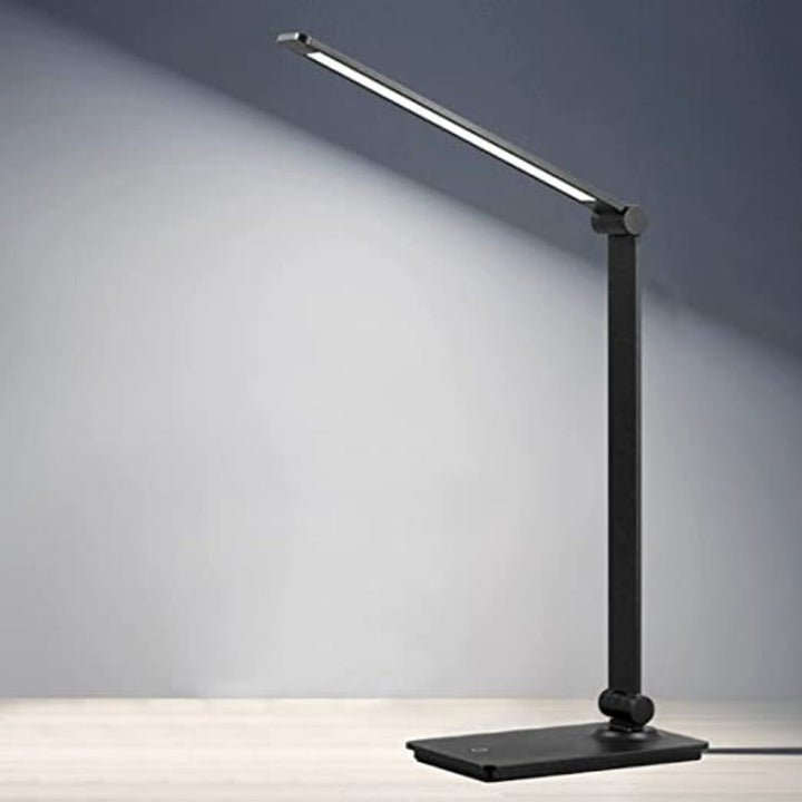 LED desk lamp, touch control desk lamp with 3 brightness levels, dimmable office lamp with adjustable arm, foldable table lamp for desk bedroom nightstand office | Kalsten