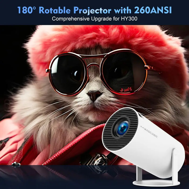 Kalsten | Magcubic HY300 4K Mini Projector – Android 11, Dual WiFi 6, 260 ANSI, Wireless 5.0