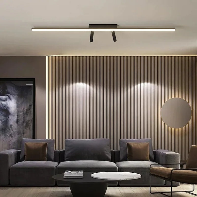 Ceiling Light Metal Linear 31.5 in Adjustable Spot Living Room Modern LED Fixture Minimalist Indoor Lighting | Kalsten