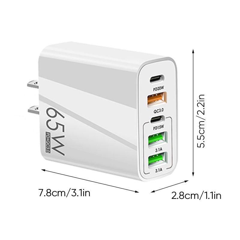Multi-Port Adapter 65W Fast Charger - US Standard | Kalsten
