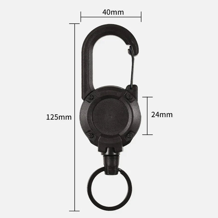 Automatic retractable key holder made of wire rope for outdoor use | Kalsten
