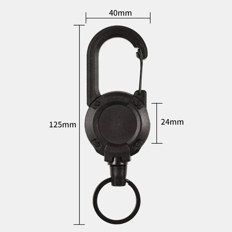 Outdoor Automatic Expandable Wire Rope Luya Theft Protection Tactical Keychain | Kalsten