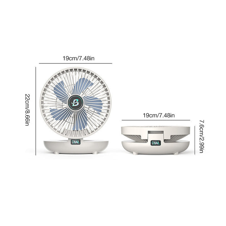 Portable Mini Desktop Fan, USB Rechargeable Adjustable Wall-Mount Fan | Kalsten