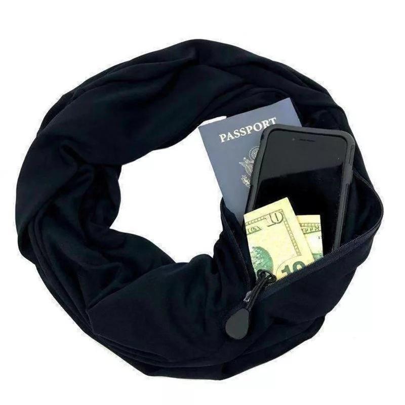 Kalsten | Warm scarf with hidden pocket for winter