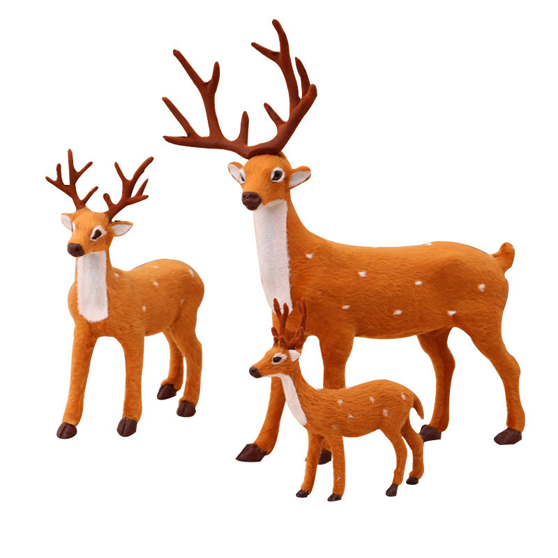 Decorative Plush Reindeer Figurines Kalsten