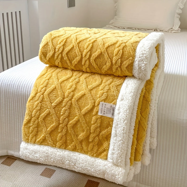 Stylish Reversible Fleece Blanket for Ultimate Comfort and Warmth Kalsten