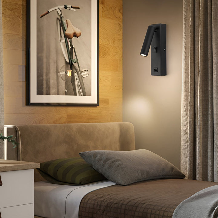 ArtiLicht Luxury Wall Lamp with Adjustable LED and USB Charging Port Kalsten