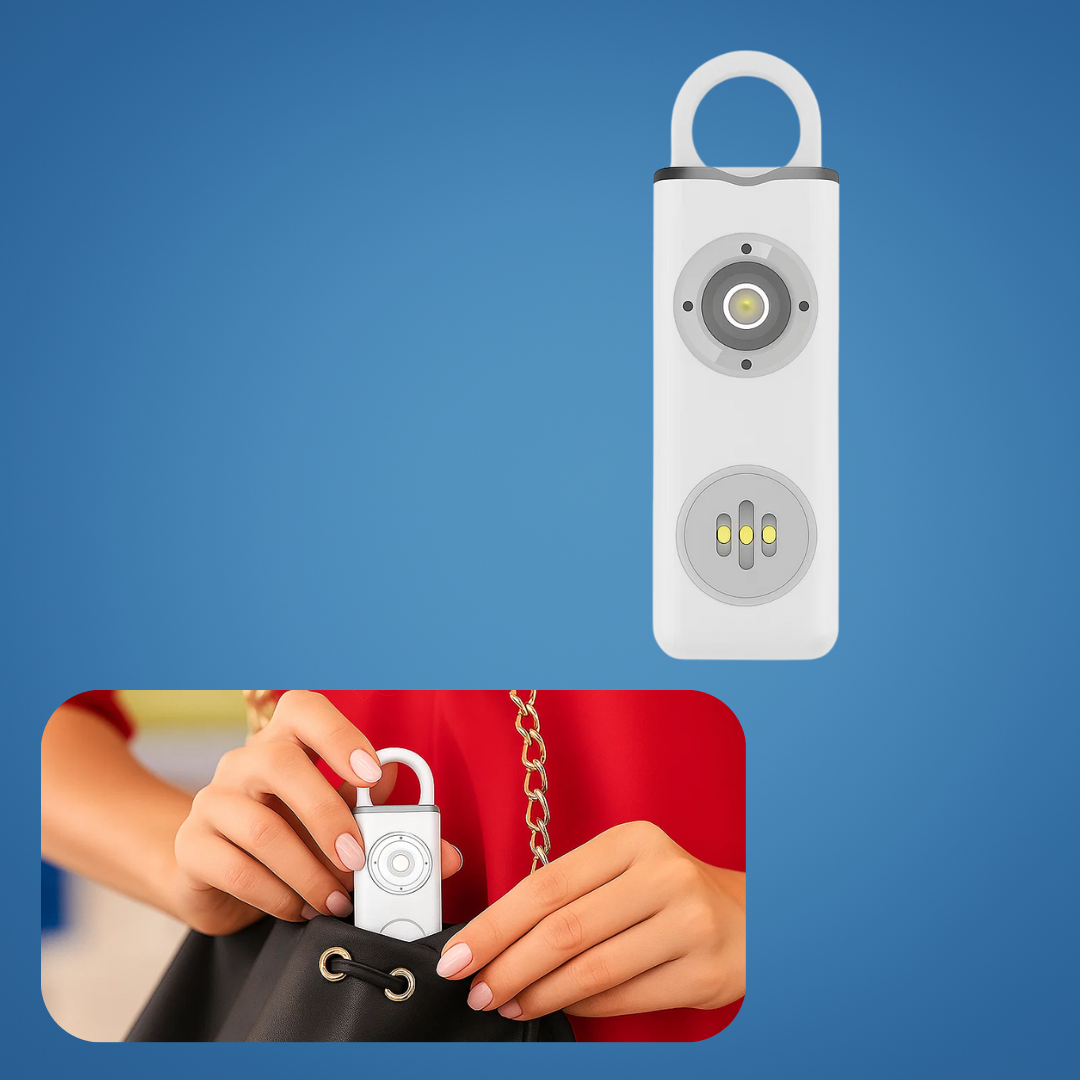 Ultra-Loud 130 dB Siren – Compact LED Torch Safety Device – For Night-Walkers Students & Commuters Kalsten