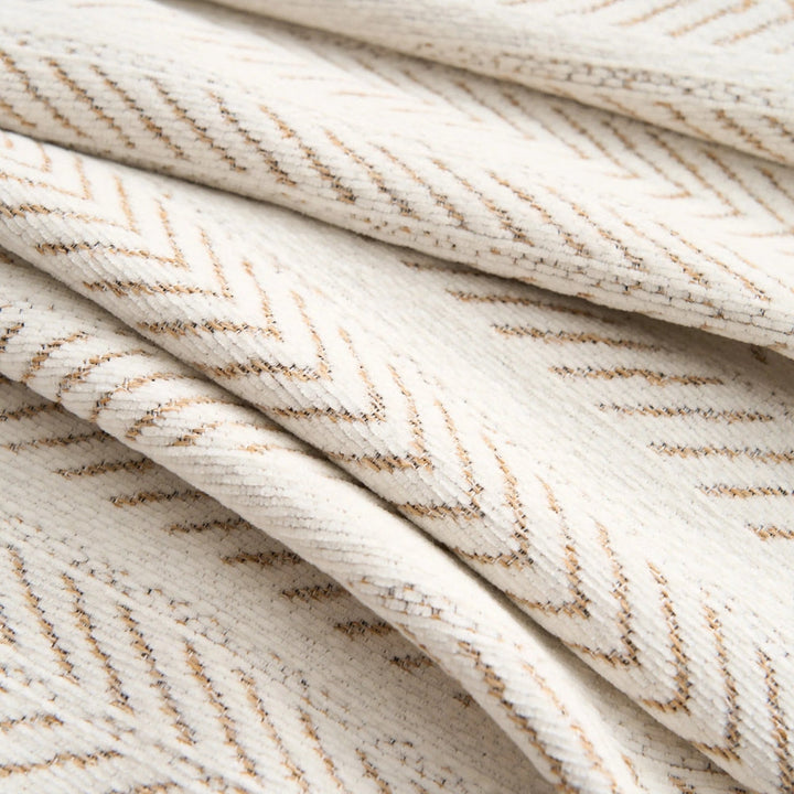 Kalsten | Herringbone Chenille Tassels Sofa Cover