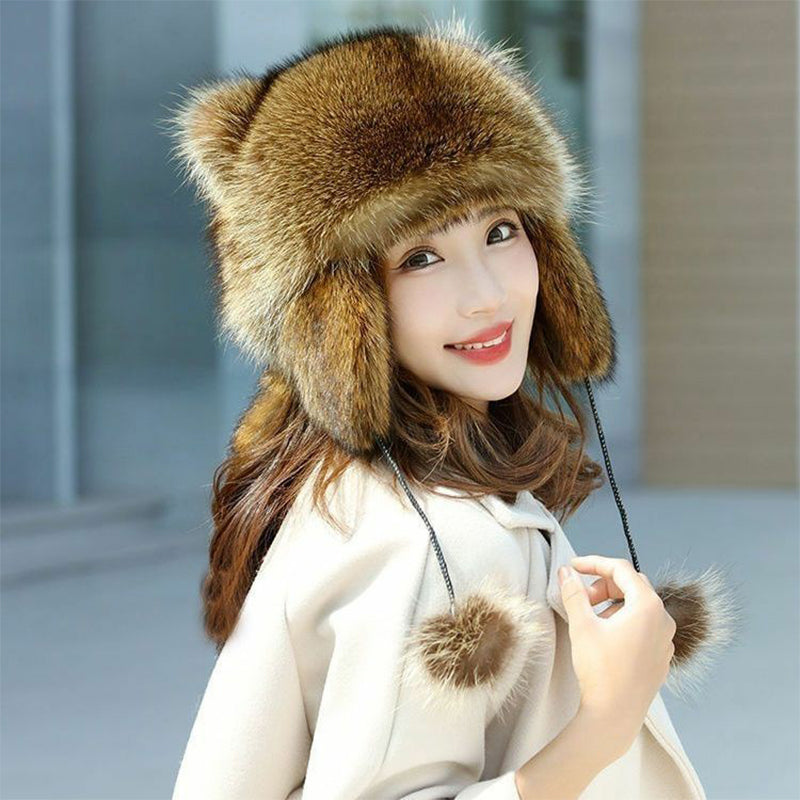 Kalsten | Cute Faux fur Raccoon Tail Parent-Child Plush Hat