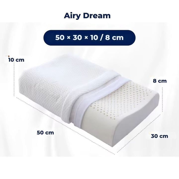 EcoNeck Comfort | 100% Natural Latex Orthopedic Pillow - for Neck Pain - Comfortable and Supportive Pillow - Better Sleep - Wellness Kalsten