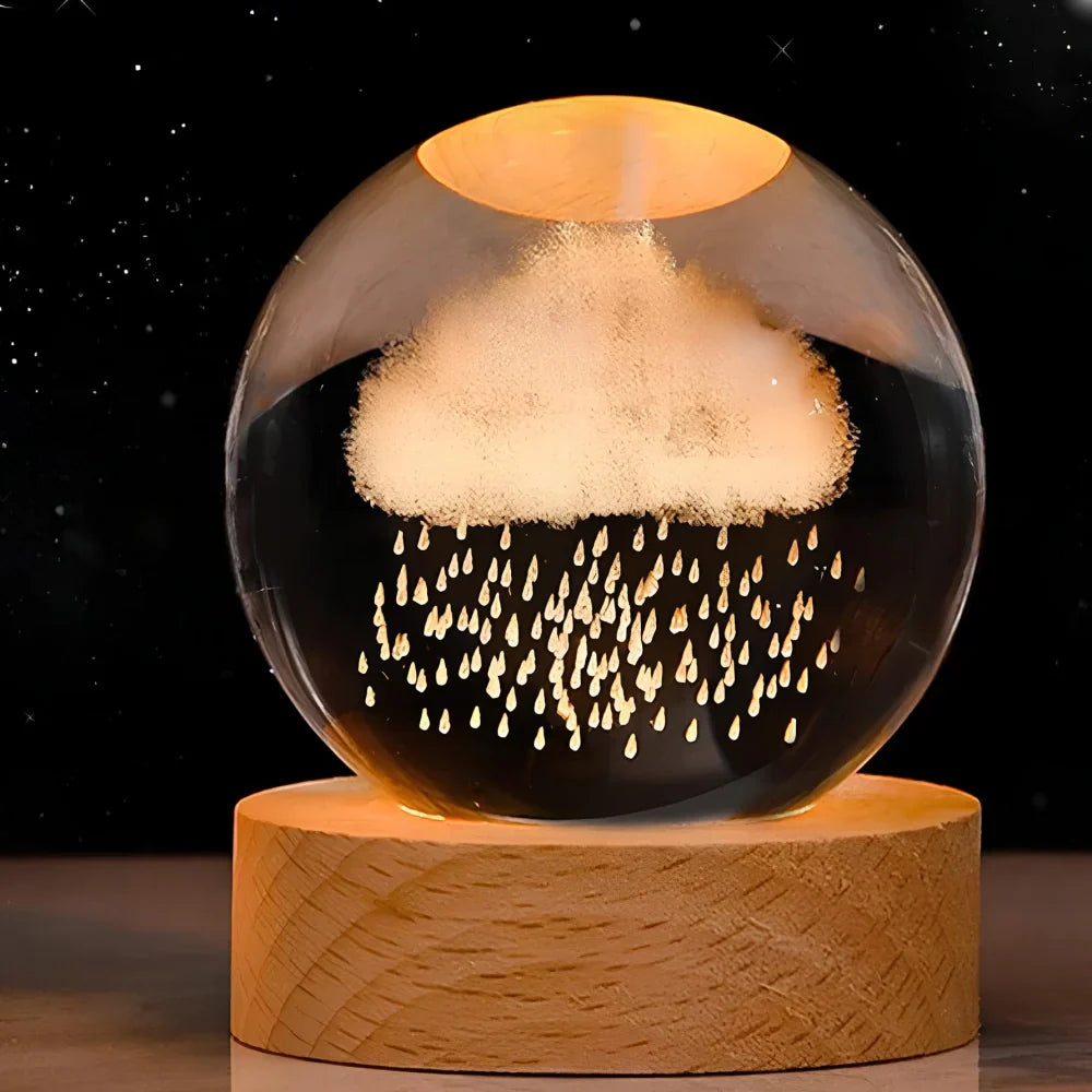 3D Engraved Crystal Sphere - Celestia | Kalsten