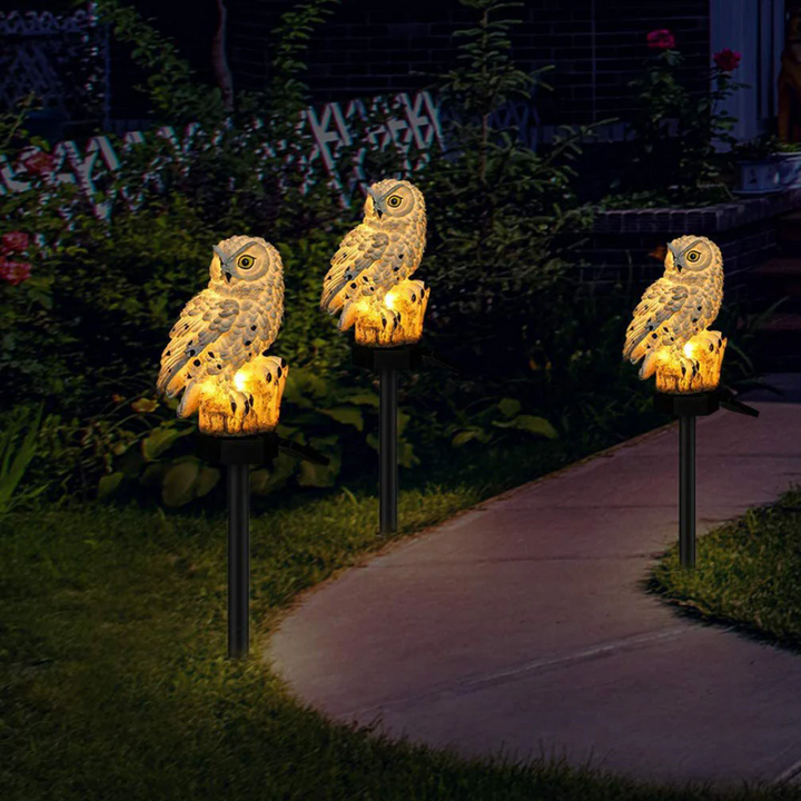 Solar Garden Lamp Uilux – Wireless Outdoor Lamp powered by Solar Energy with Owl Design | Kalsten