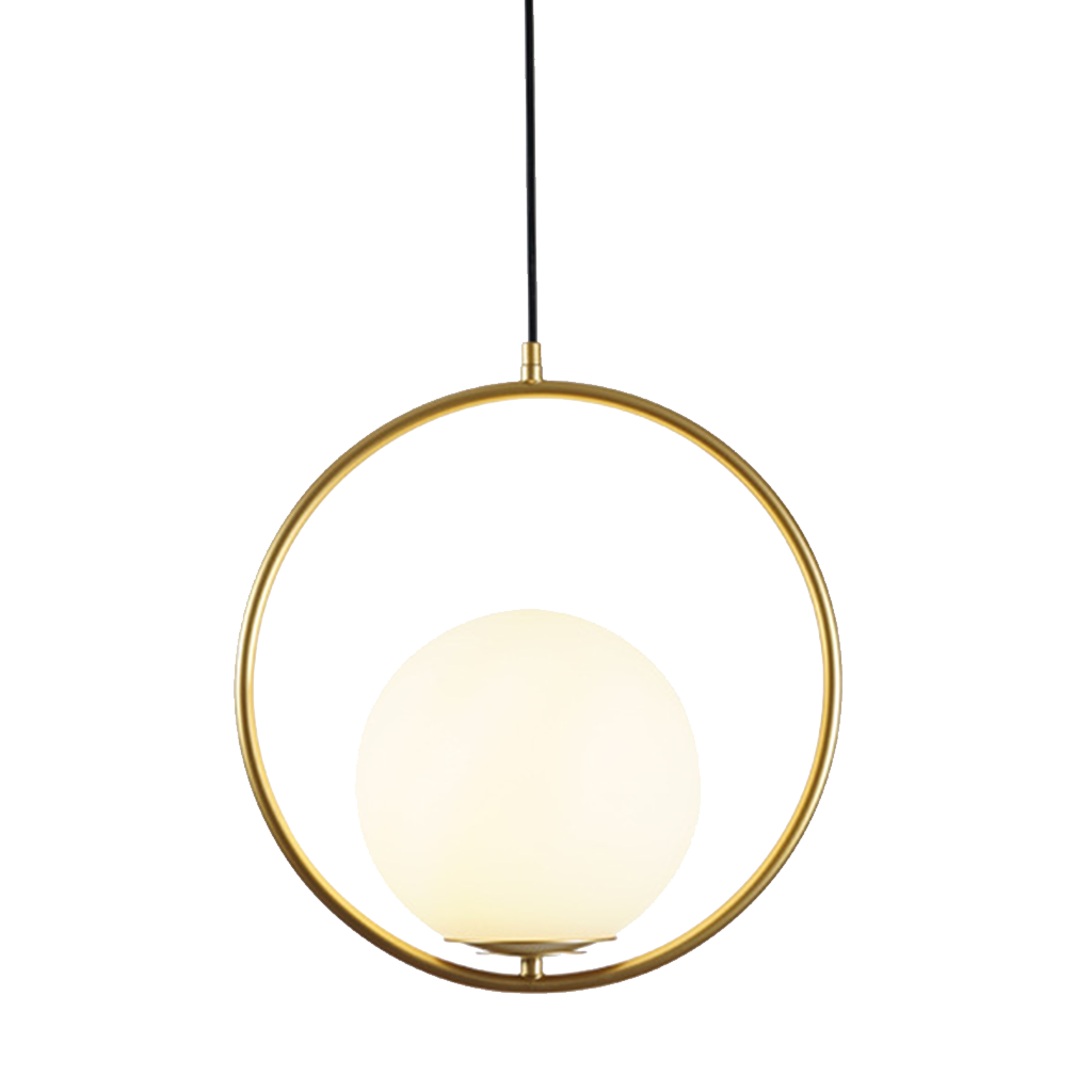 Pendant Light Brass Bent Glass 15W Adjustable Living Room Hallway Bedroom Modern Ceiling Lamp | Kalsten