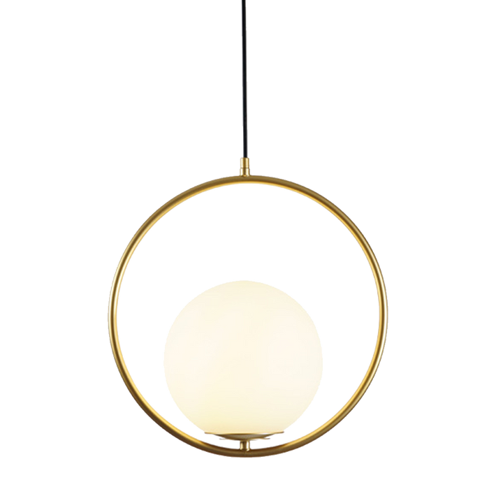 Pendant Light Brass Bent Glass 15W Adjustable Living Room Hallway Bedroom Modern Ceiling Lamp | Kalsten