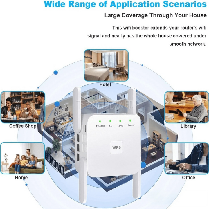 Kalsten | UltraXtend 5G WiFi Booster UK – Best Dual-Band WiFi Extender for Home & Garden Signal Coverage