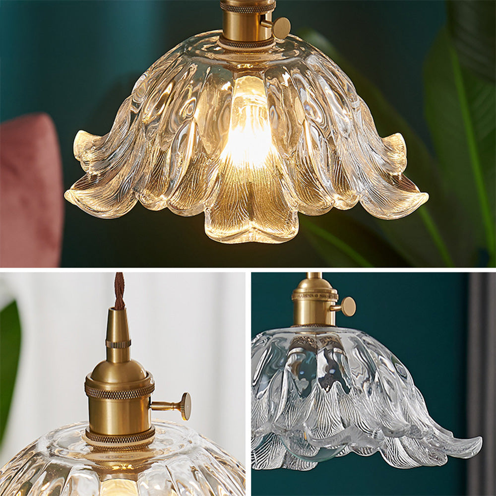 Creative Flower Clear Glass Pendant Light | Kalsten