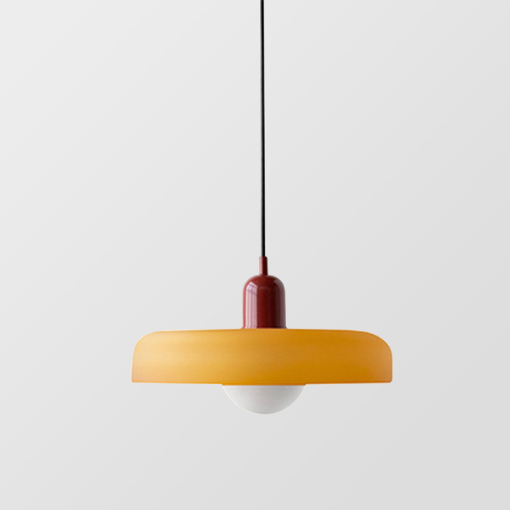 Bauhaus Coloured Glass Pendant Lamp