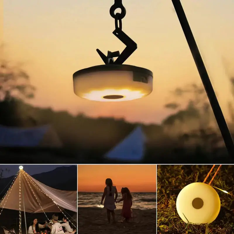 Rechargeable Camping Light with String Lights