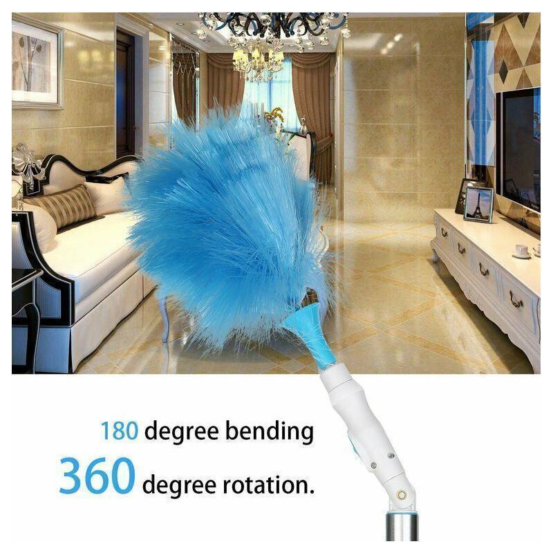 Kalsten | 360° rotating electric spin duster motorized dust cloth with 2 brushes