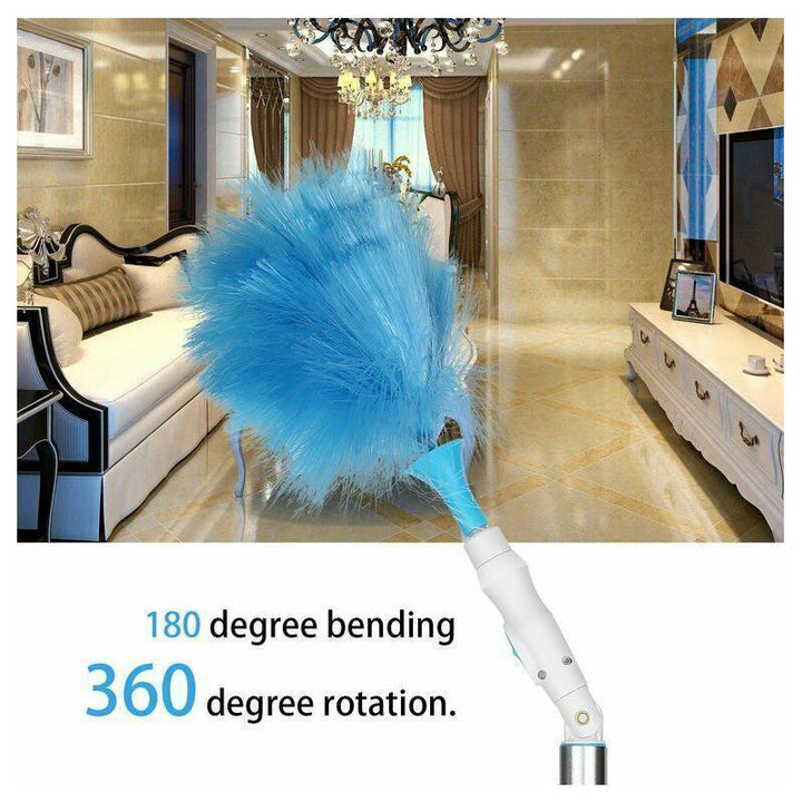 Kalsten | 360° rotating electric spin duster motorized dust cloth with 2 brushes