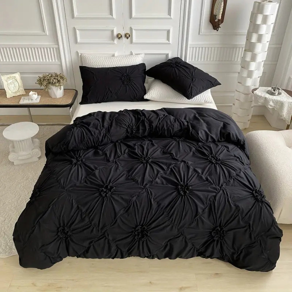 Kalsten | Duvet Cover Set Pinch Pleat Floral Design