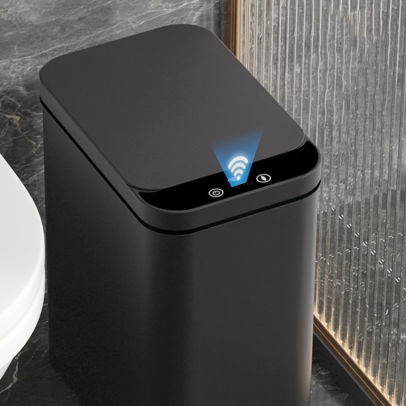 Set of 2 Smart Sensor Trash Bins – Touchless and Compact (Black) | Kalsten