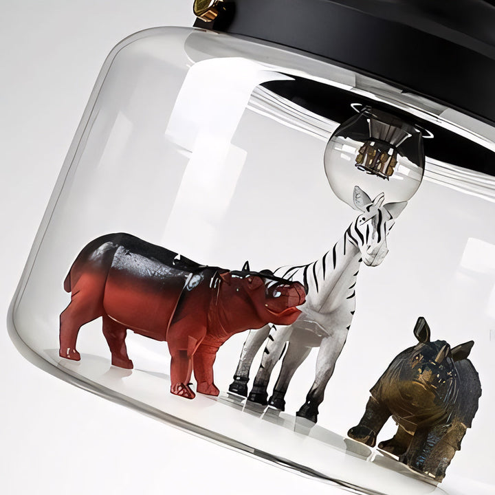 Pendant Light Glass 8.7 in Children’s Room Decorative Ceiling Lamp Whimsical Animal Theme Playful Lighting | Kalsten