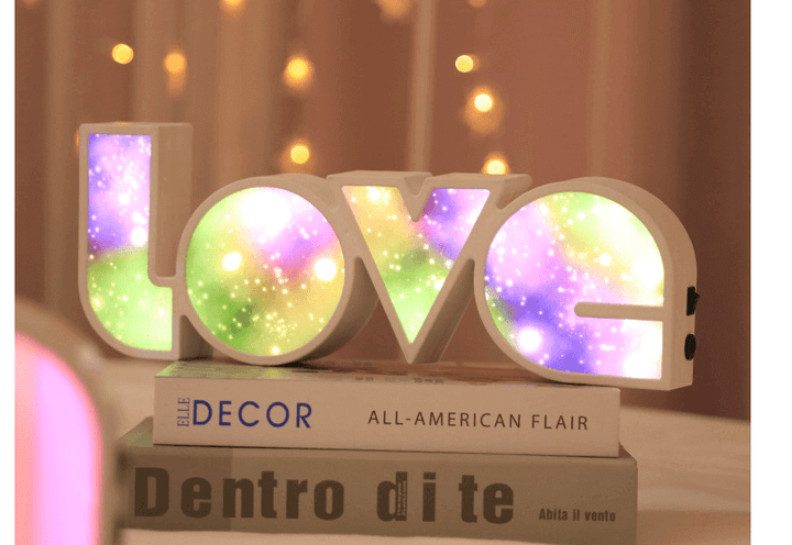 Valentines Day Decor LED LOVE Light Valentines Day Gift For Girlfriend Bithday Wedding Party Decoration Romantic Wedding Decor | Kalsten