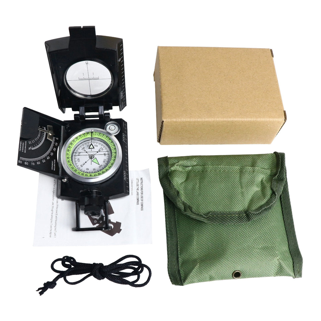 Kalsten | Military Compass | Waterproof Aluminum Alloy | Clinometer & Sighting Lens | Survival, Camping & Hiking