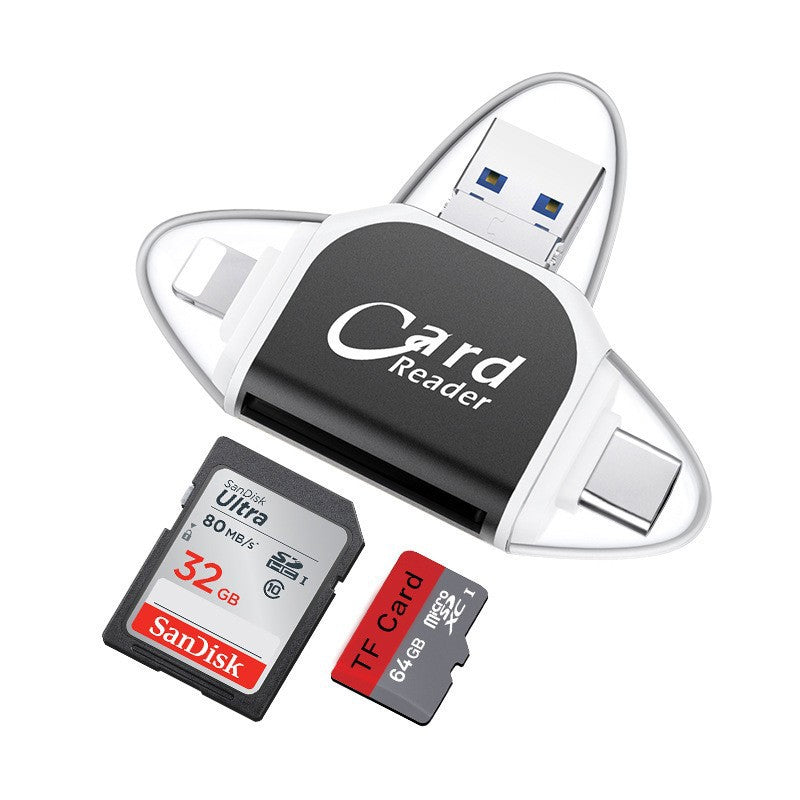 4-in-1 universal multiport SD TF card reader | Kalsten