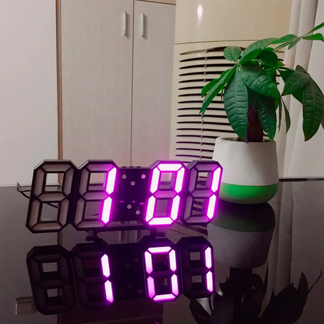 ClariTime 3D LED Wall Clock — Recognize your stress-free time in radiant clarity at any time | Kalsten